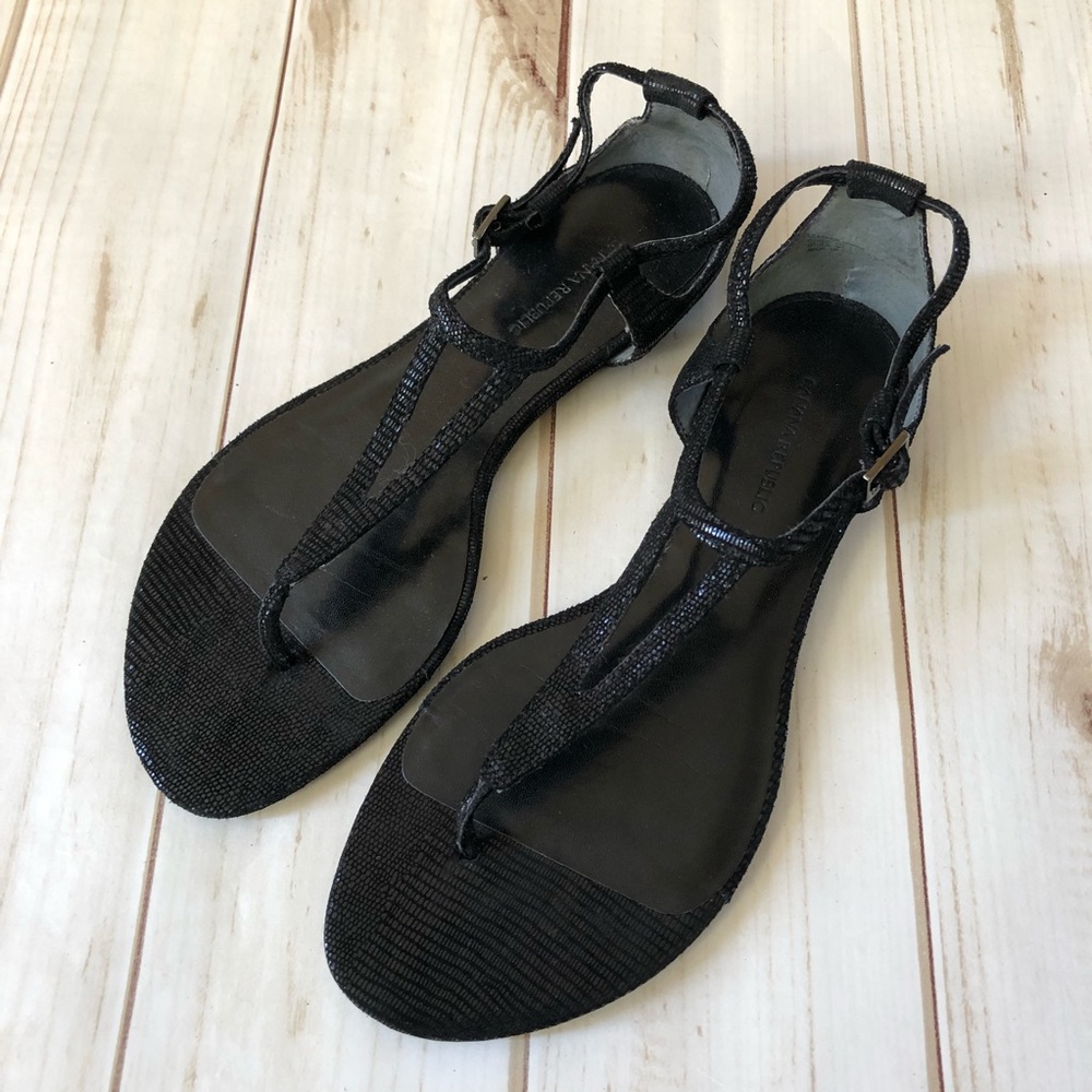 Banana Republic flat open toe sandals with ankle strap